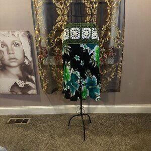 bohemian floral skirt